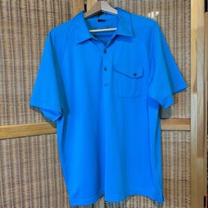 Oakley Men's Blue Technical Polo Shirt size L